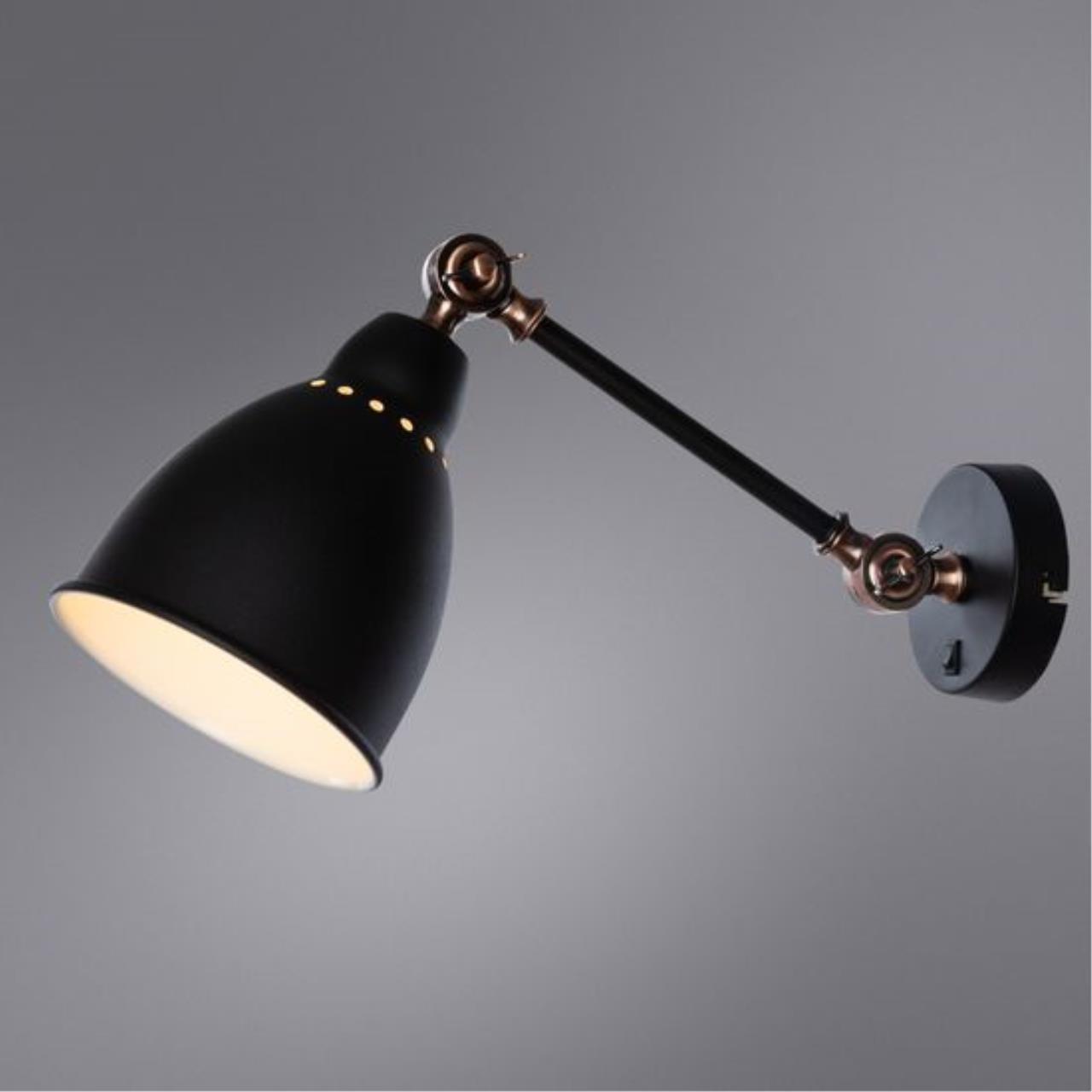 Картинка Спот Arte Lamp Braccio A2054AP-1BK