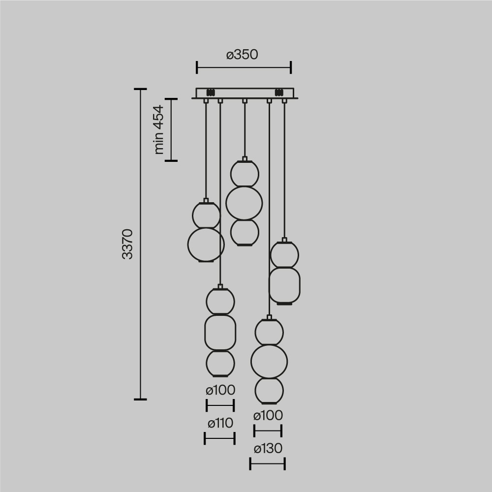Дополнительная картинка Подвесной светильник Maytoni MOD273PL-L80G3K