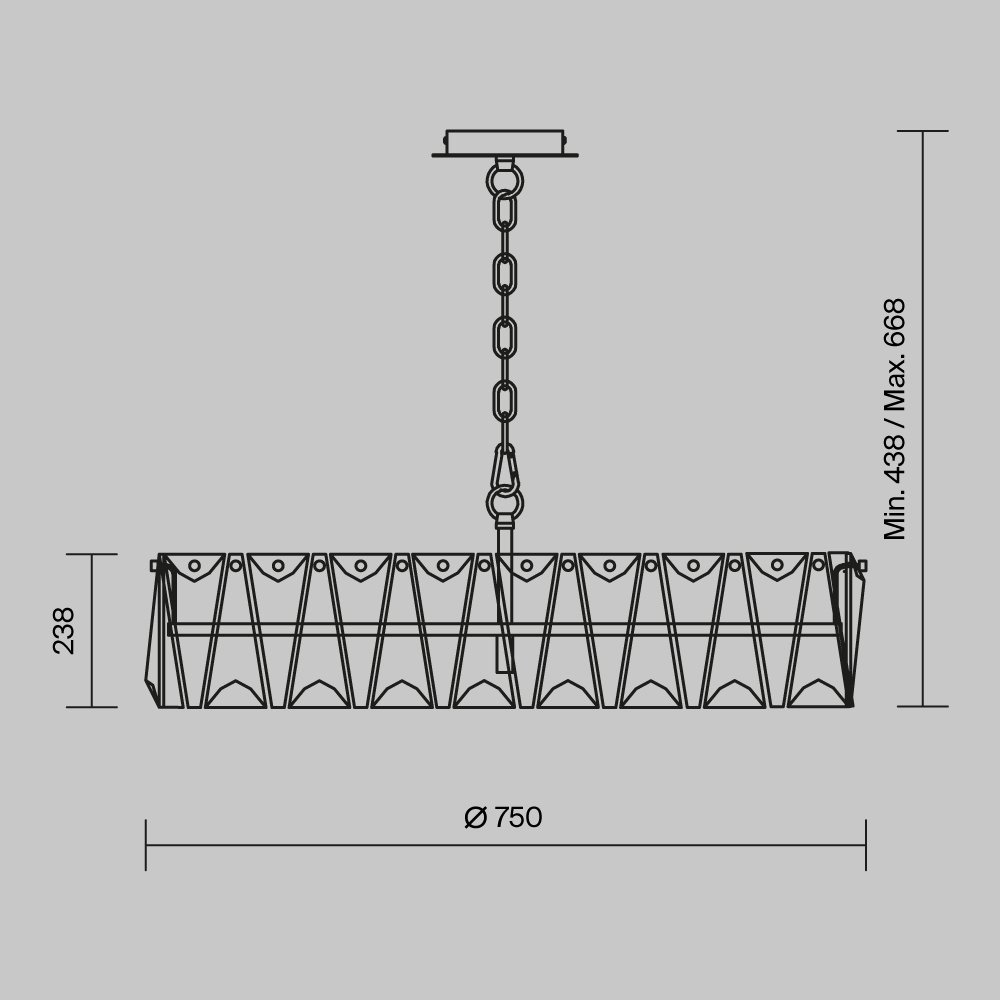 Дополнительная картинка Подвесная люстра Maytoni Puntes MOD043PL-08G