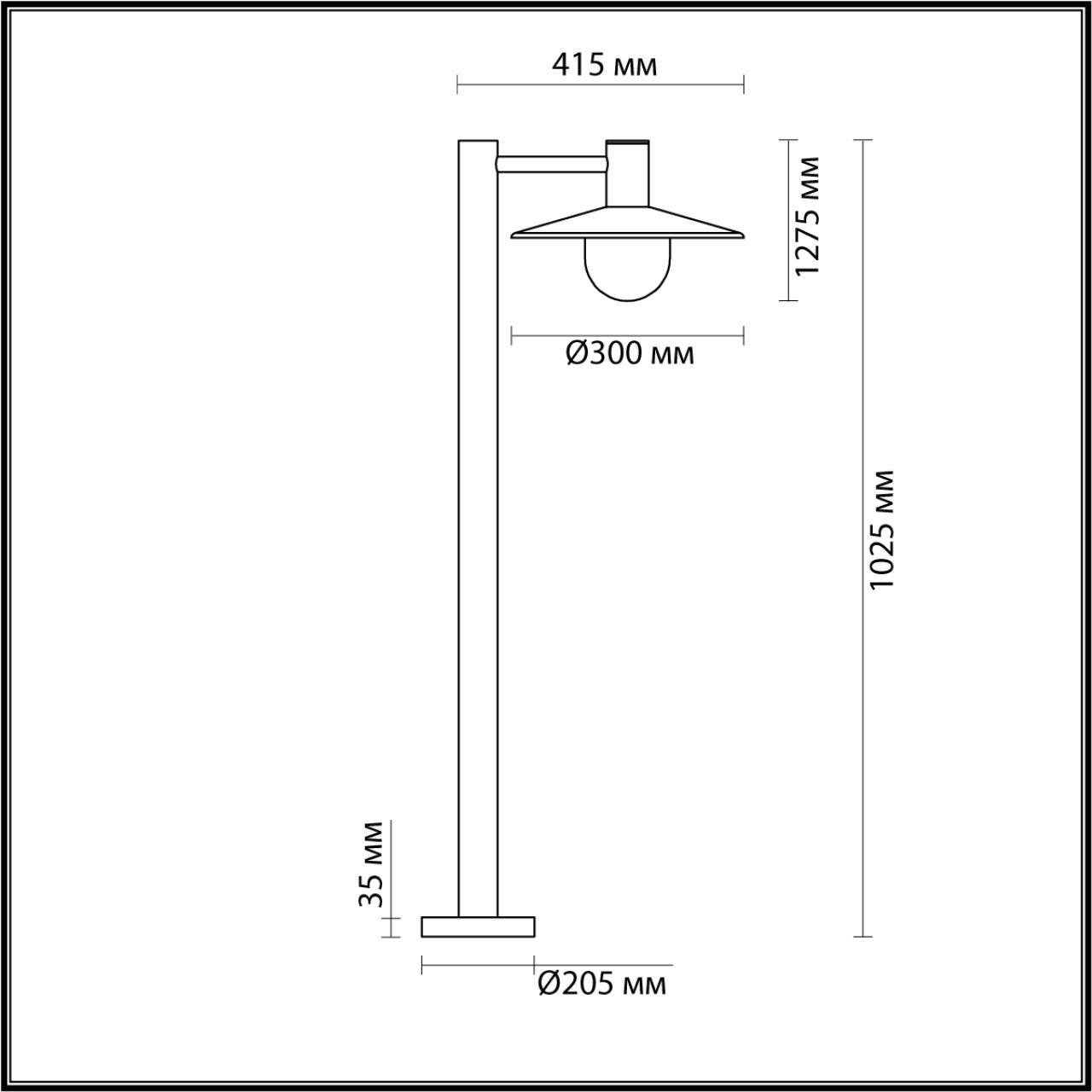 Картинка Уличный светильник Odeon Light Furcadia 4833/1F
