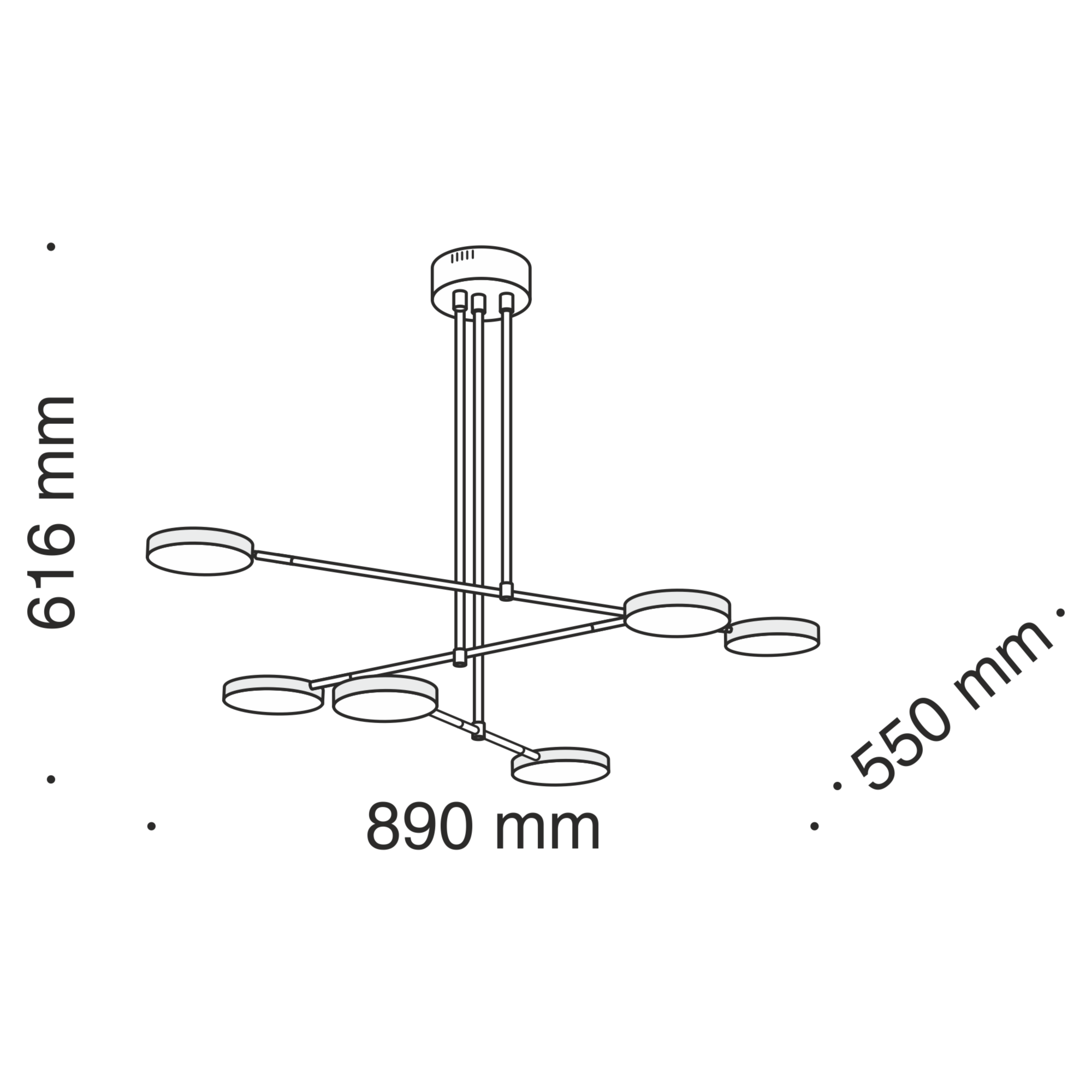 Дополнительная картинка Подвесной светодиодный светильник Maytoni Fad MOD070PL-L38B3K