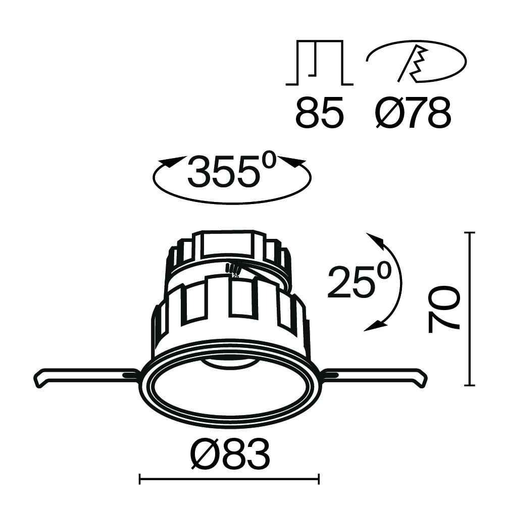 Дополнительная картинка Встраиваемый светильник Technical DL057-10W3K-W