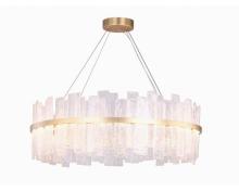 newport 10830 10830/80 new , подвесной светильник, brass clear crystal d80*h30 cm led strip 140w 3000k 12600lm, доставка по Казахстану 