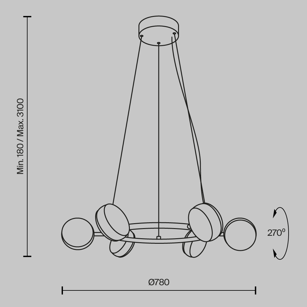 Дополнительная картинка Подвесной светильник Maytoni MOD299PL-L60BC3K