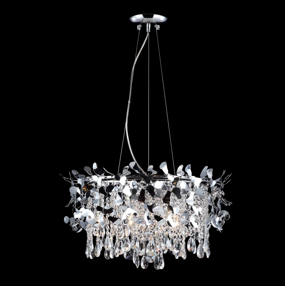 люстра crystal lux romeo sp6 chrome d600 crystal lux 2830/306, доставка по Казахстану 