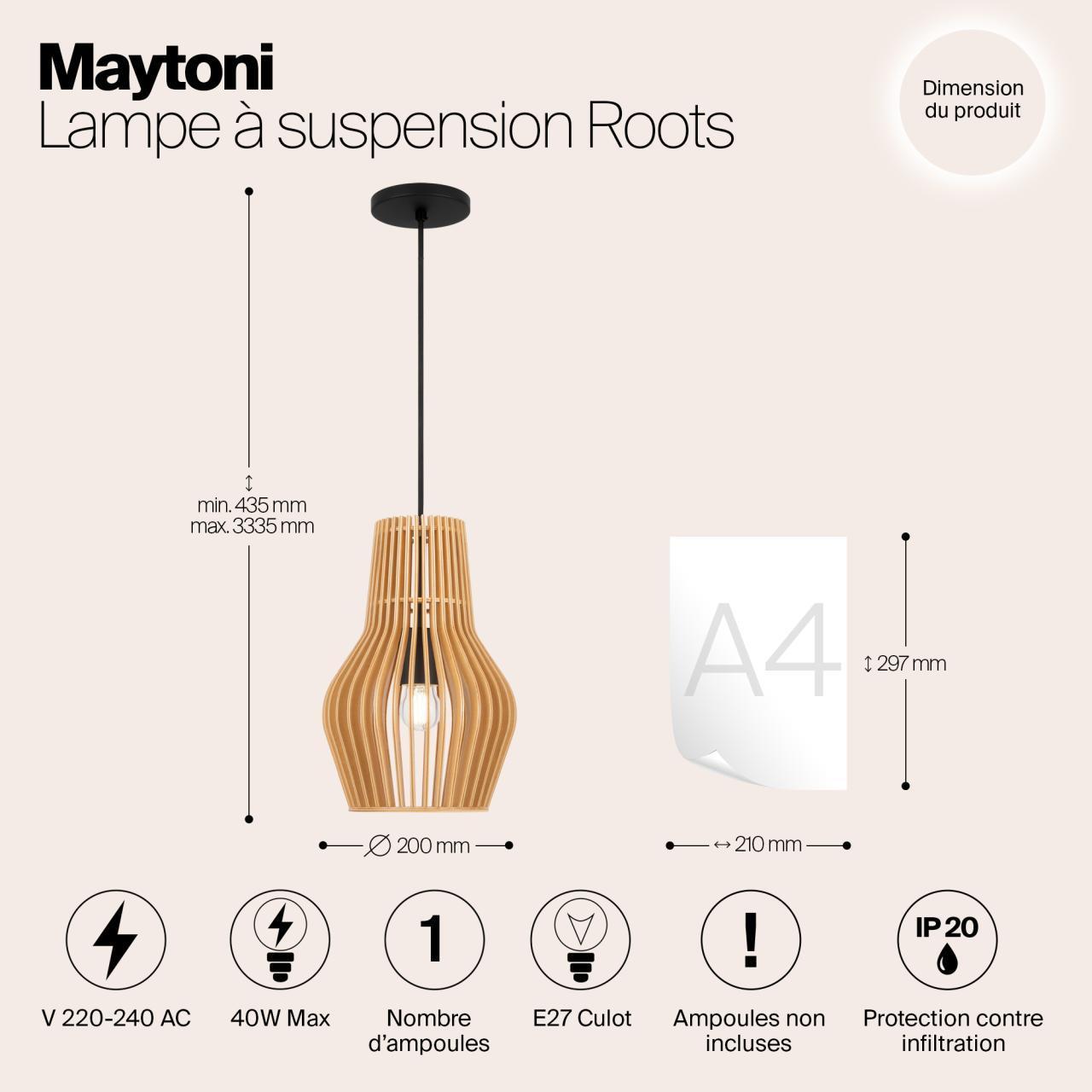 Дополнительная картинка Подвесной светильник Maytoni MOD191PL-01W