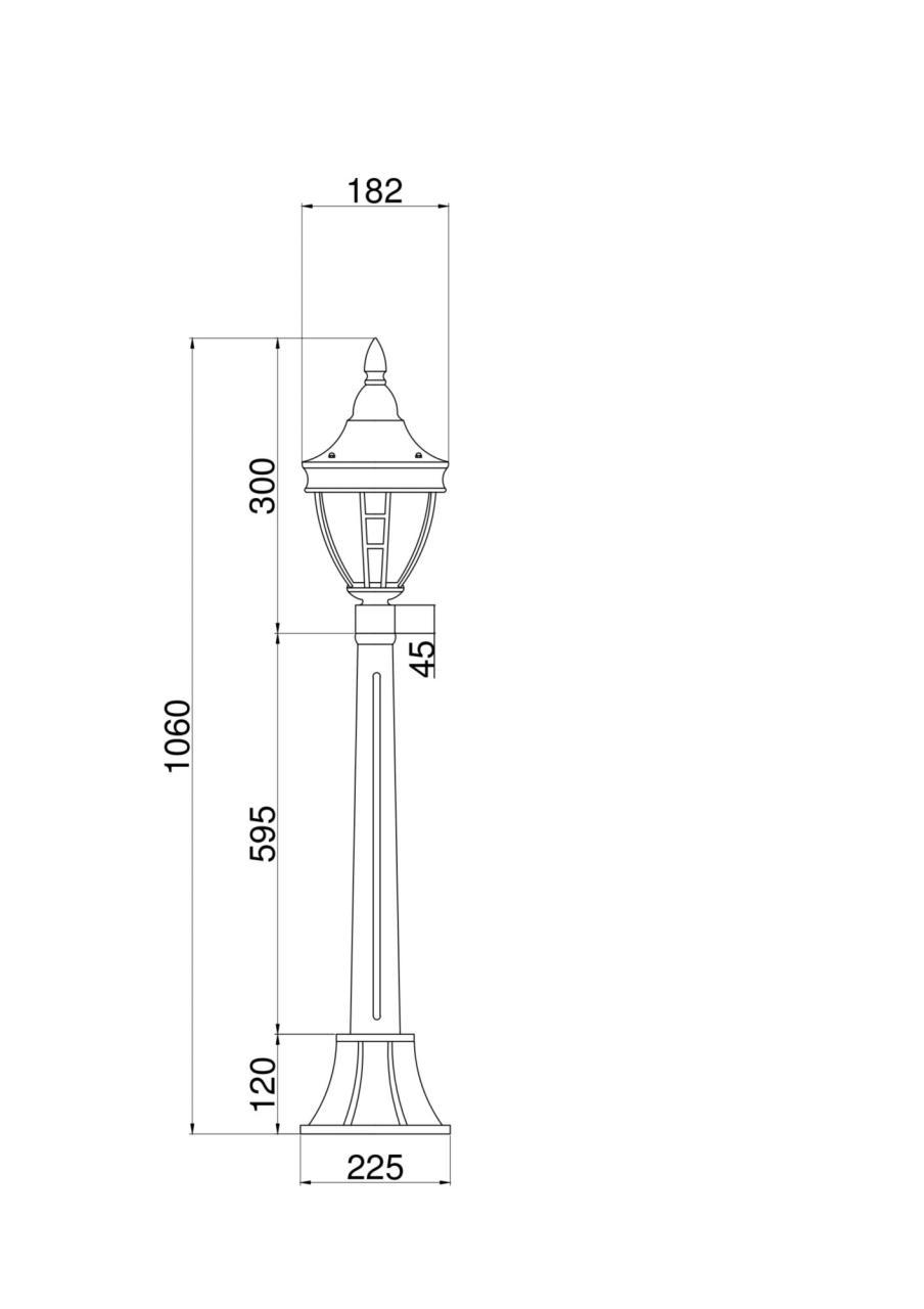 Дополнительная картинка Уличный светильник Maytoni Novara O026FL-01B