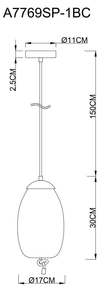 Подвесной светодиодный светильник Arte Lamp Cody A7769SP-1BC — фото 11