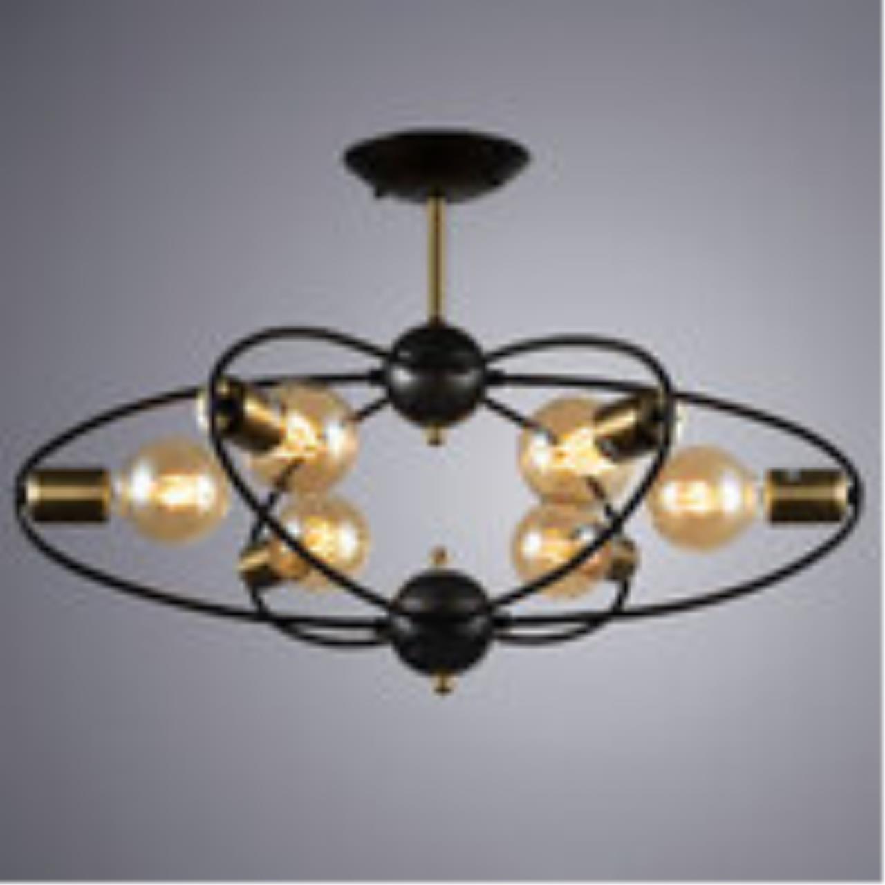 Дополнительная картинка Потолочная люстра Arte Lamp Glasgow A1963PL-6BK