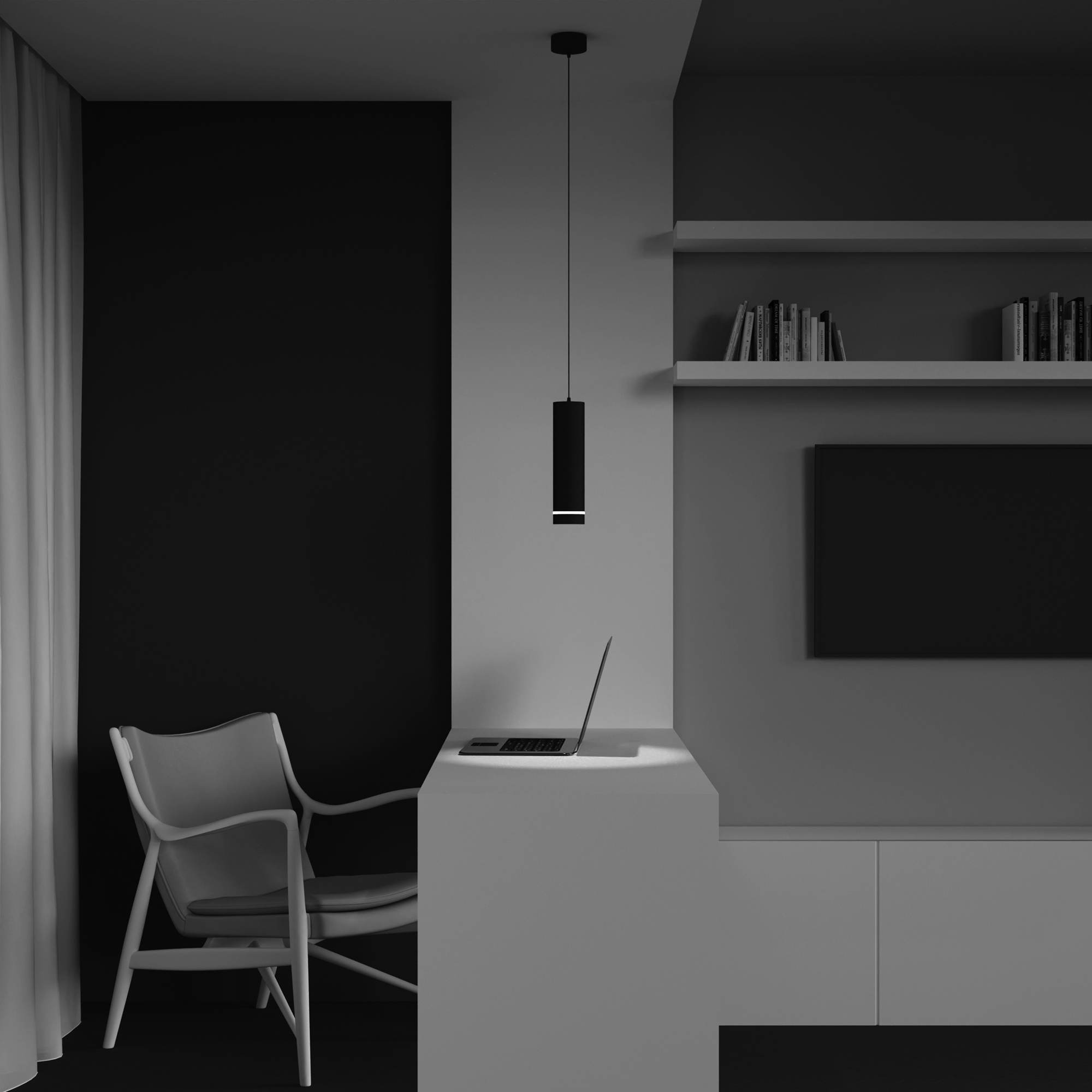 Дополнительная картинка Подвесной светильник Technical P085PL-12W4K-B