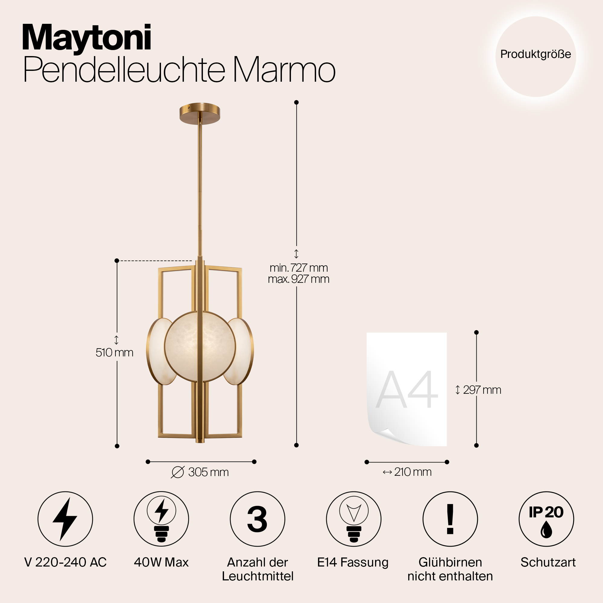 Дополнительная картинка Подвесной светильник Maytoni MOD099PL-03G