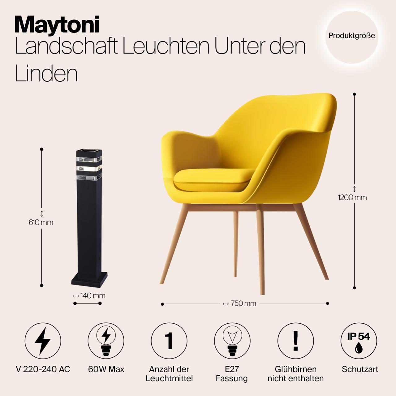 Дополнительная картинка Уличный светильник Maytoni Unter den Linden O578FL-01B