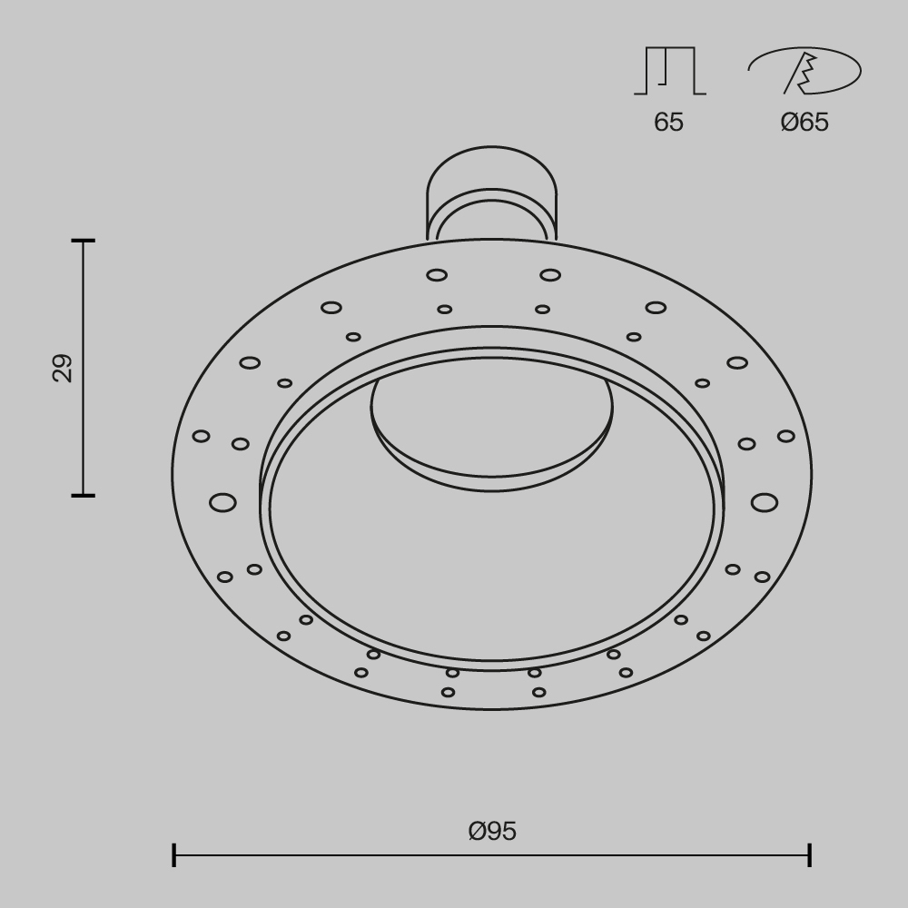 Картинка Встраиваемый светильник Technical DL126-GU10-TRS-W