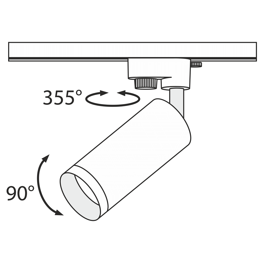 Дополнительная картинка Трековый светильник Technical TR004-1-GU10-MG