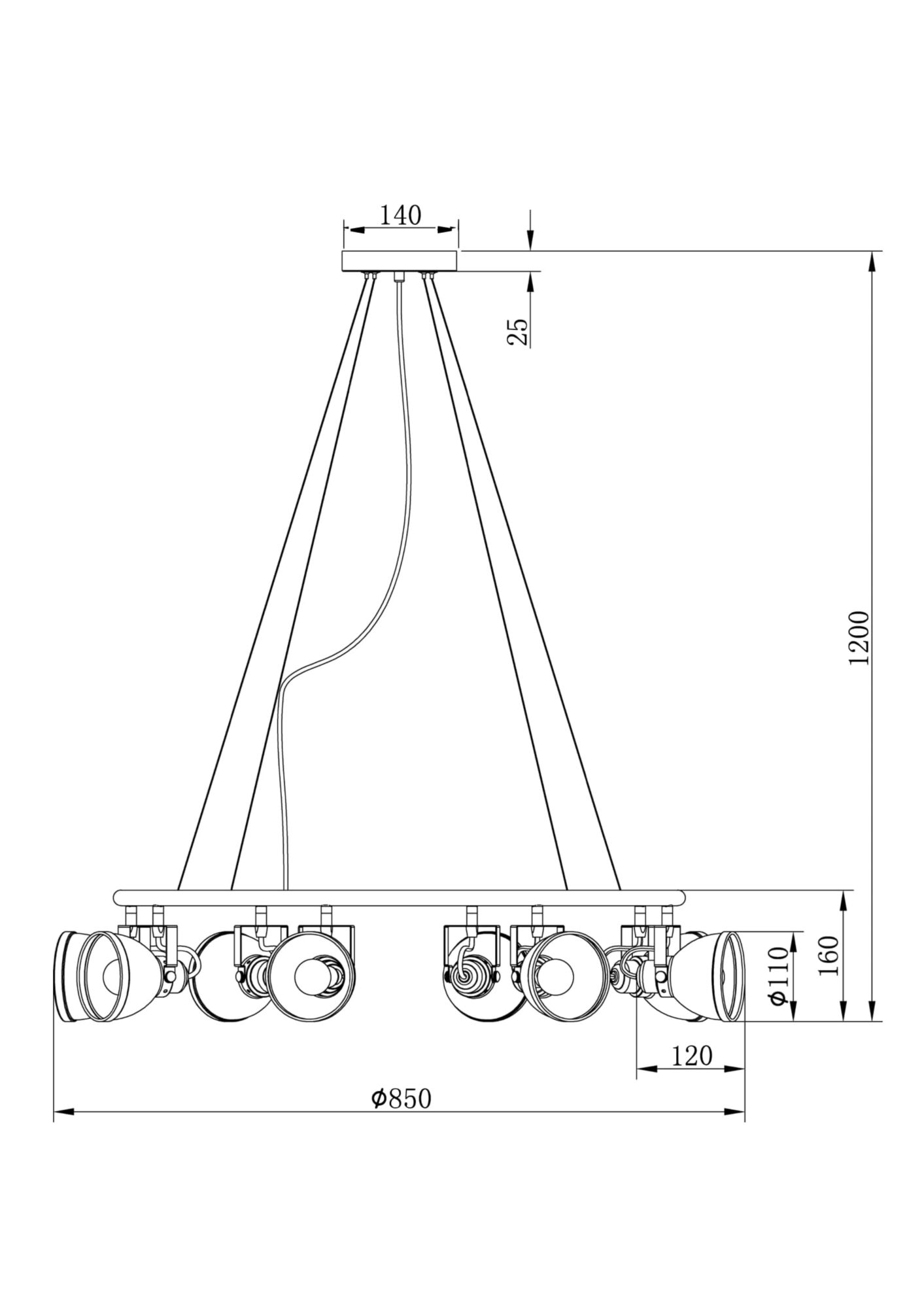 Дополнительная картинка Подвесной светильник Freya FR4003PL-08W
