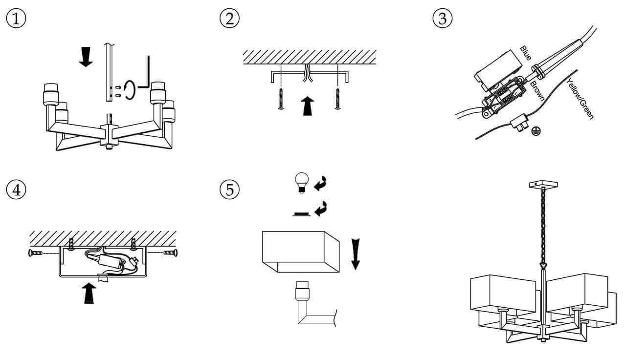 Картинка Подвесная люстра Odeon Light Norte 2421/4