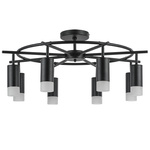 люстры lr7183781 люстра rullo 8х50w gu10 черный  571718 - 214437-8 - 202431-8, доставка по Казахстану 