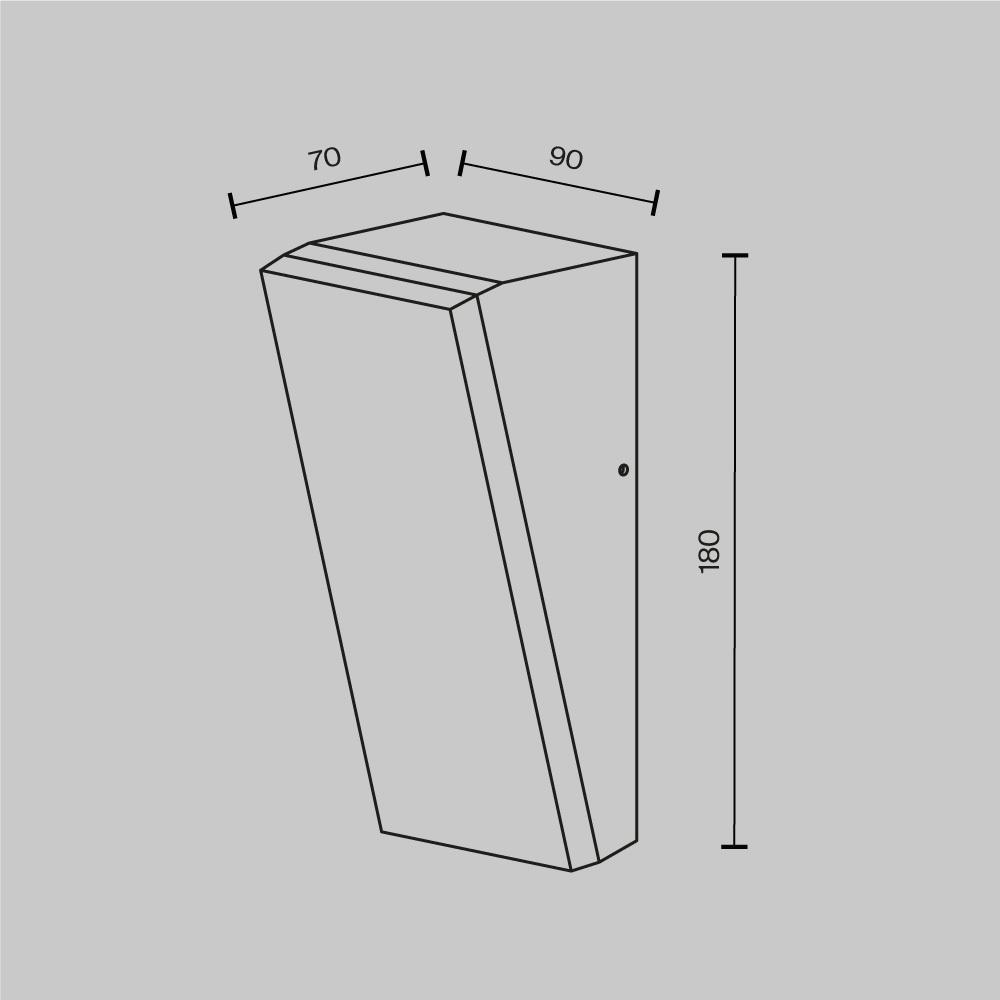 Дополнительная картинка Настенный светильник Outdoor O436WL-L10GF3K1