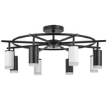 люстры lr7183743640 люстра rullo 8х50w gu10 черный - белый  571718 - 214437-4 - 214436-4 - 202430-8, доставка по Казахстану 