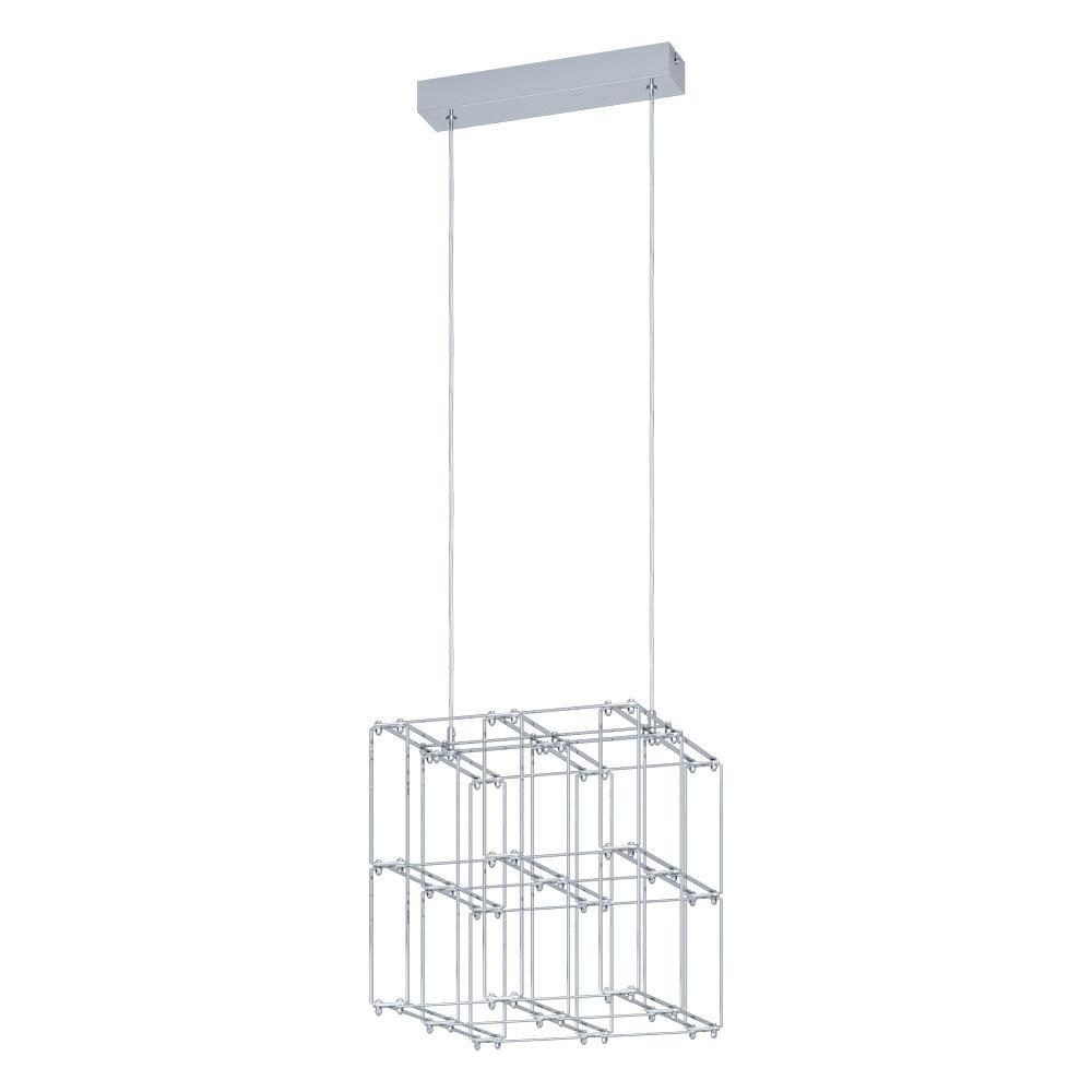люстры 39729 светодиод. подвес frontera с димм., 20,5w(led), 300х300, h1500, 2376lm, нерж. сталь, хром, доставка по Казахстану 