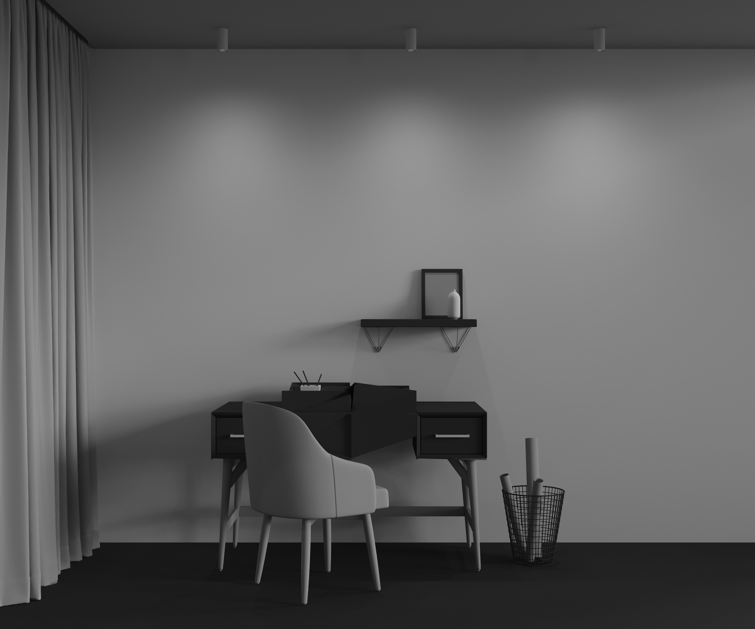 Дополнительная картинка Потолочный светильник Technical C080CL-01-GU10-W