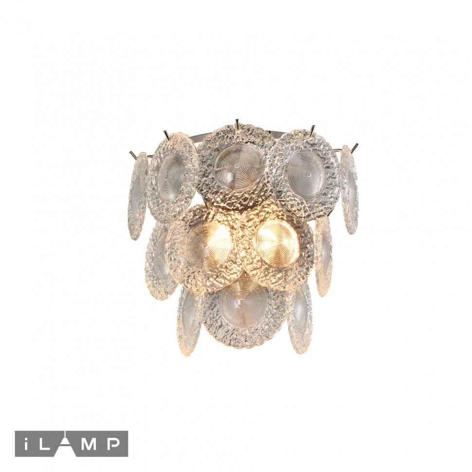Дополнительная картинка Настенный светильник iLamp Rockfeller W2549-2 Nickel