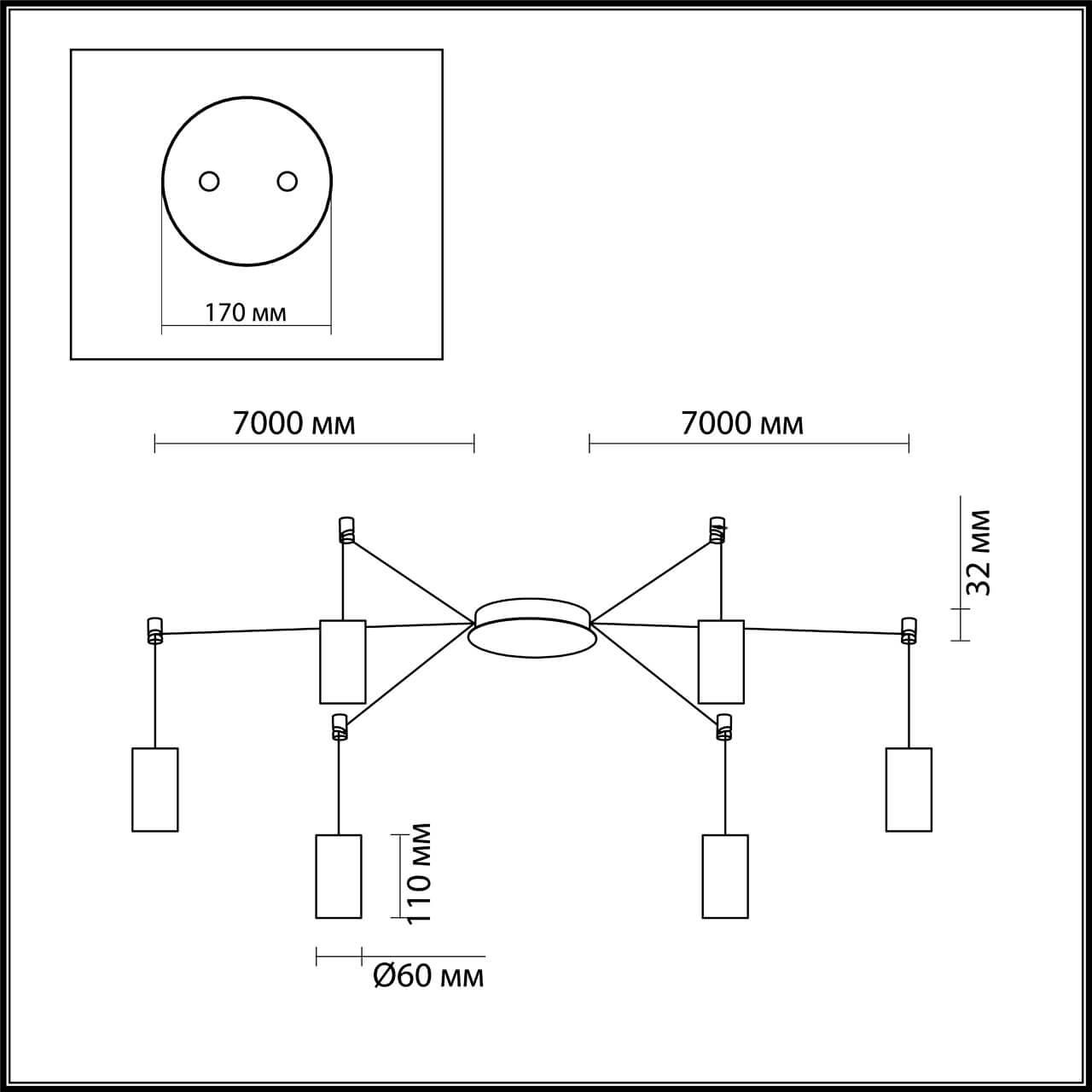 Картинка Подвесной светильник Odeon Light Lucas 3897/6