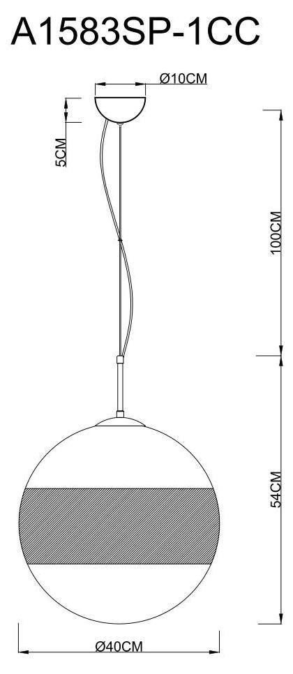 Картинка Подвесной светильник Arte Lamp Galactica A1583SP-1CC