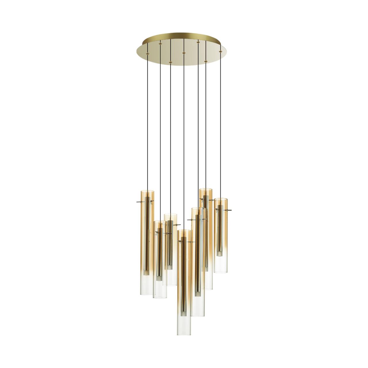 люстры 5061/32lb pendant odl24 319 подвесной светильник led 7*4w 3000k shiny, доставка по Казахстану 