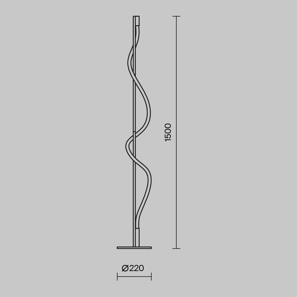 Дополнительная картинка Напольный светильник (торшер) Maytoni MOD166FL-L15B3K