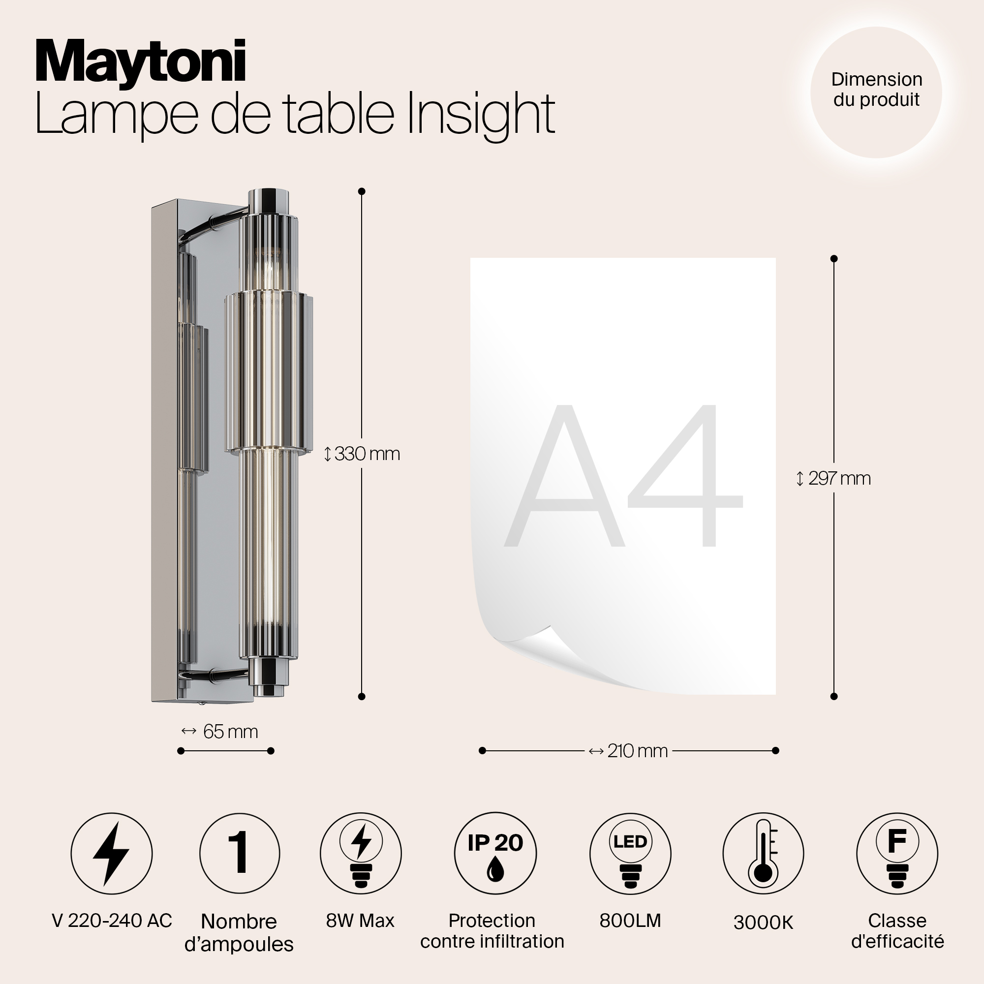 Дополнительная картинка Настенный светильник (бра) Maytoni MOD308WL-L9CH3K