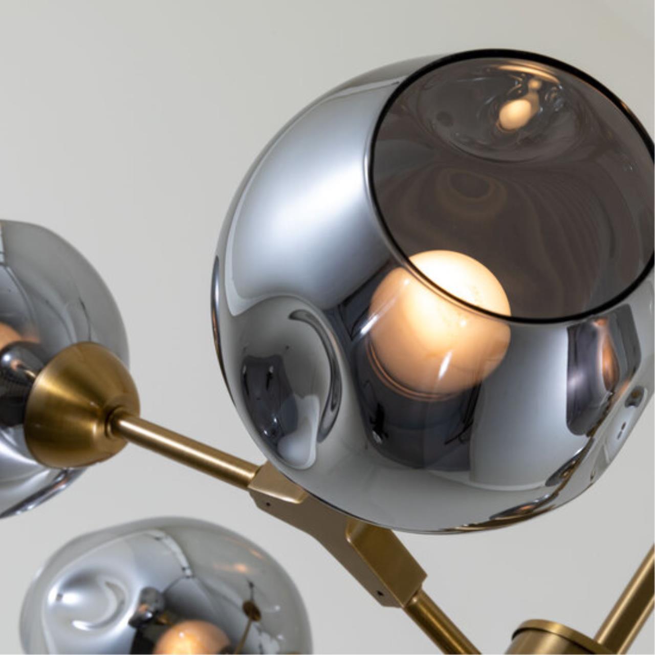 Картинка Потолочная люстра Arte Lamp Yuka Smoky A7759PL-6PB