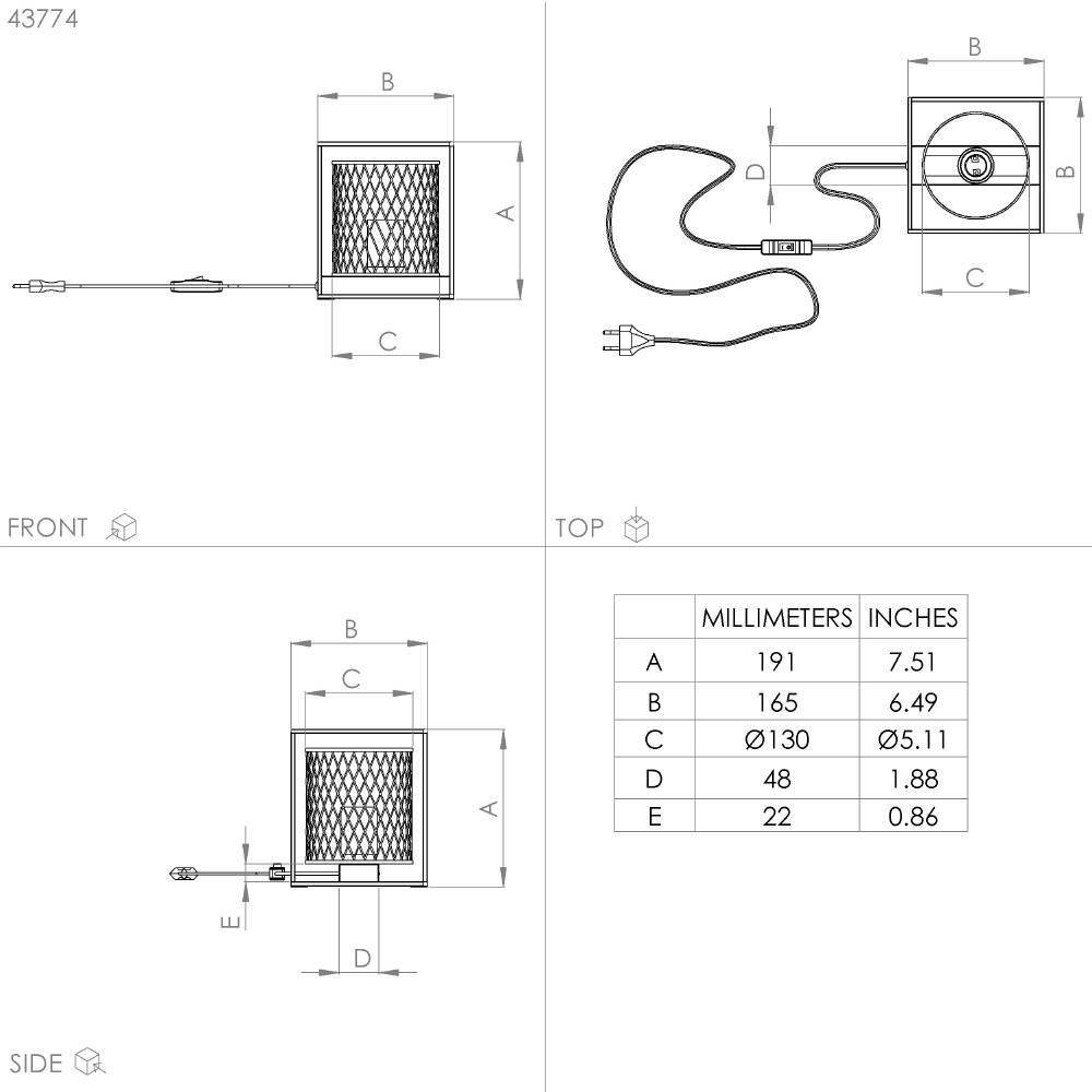 Дополнительная картинка 43774 Настольная лампа CATTERICK