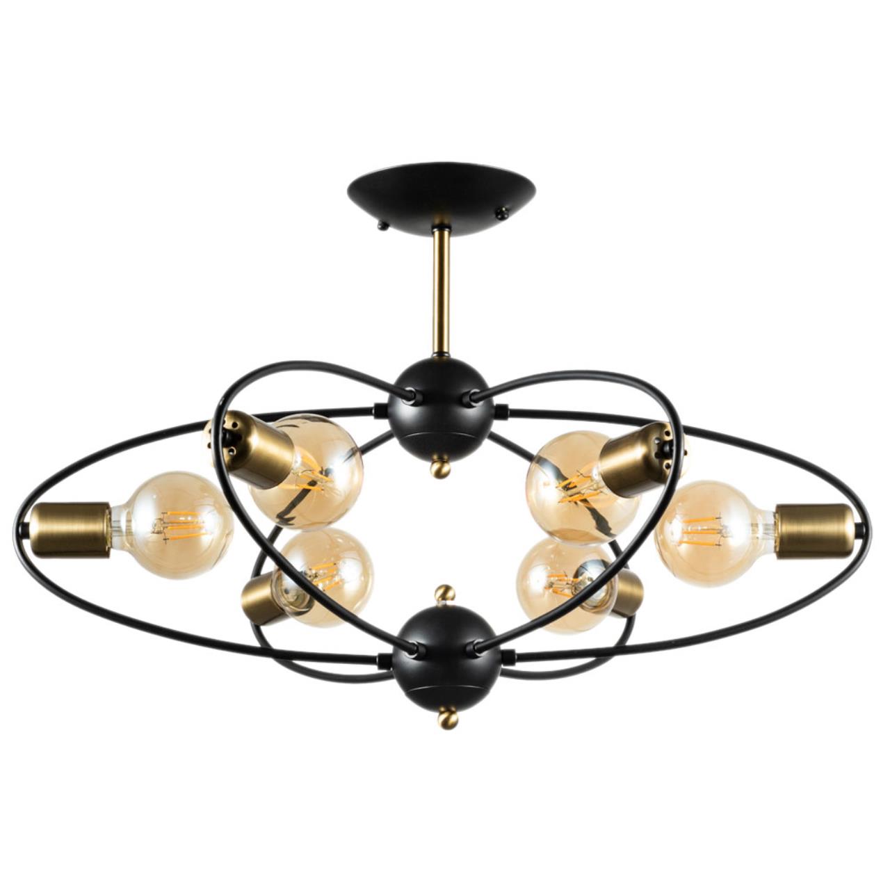 Дополнительная картинка Потолочная люстра Arte Lamp Glasgow A1963PL-6BK