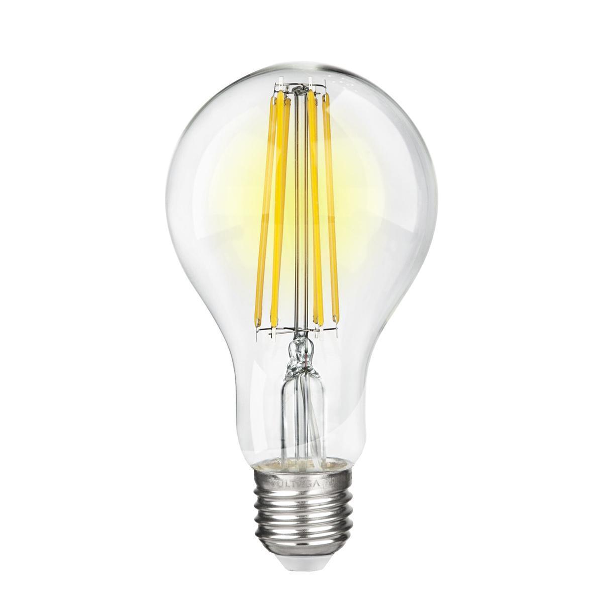 Картинка Лампа светодиодная филаментная Voltega E27 15W 2800К прозрачная VG10-A1E27warm15W-F 7104