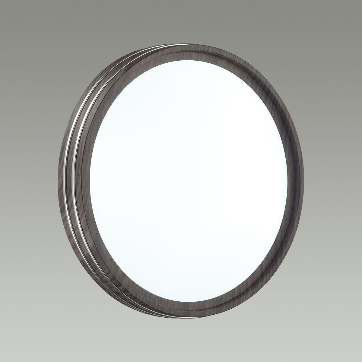 Картинка 7604/DL PALE SN 022 Светильник пластик/белый/венге/хром LED 48Вт без ДУ 4000К D390 IP43 TROSTO