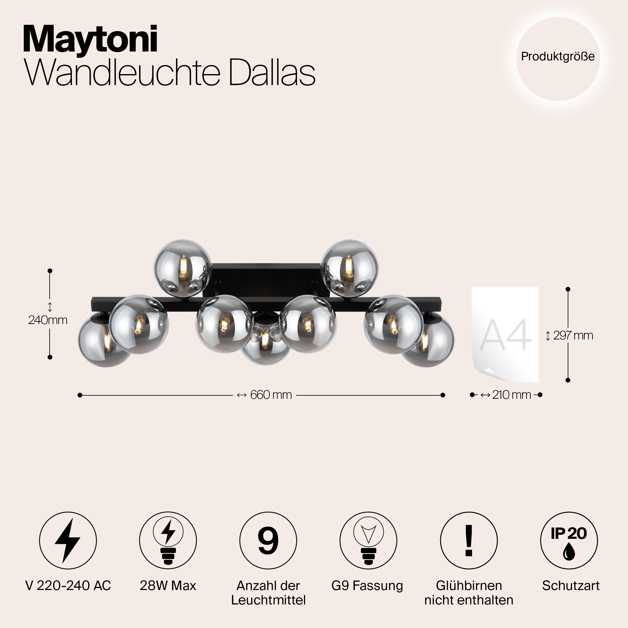 Дополнительная картинка Настенный светильник (бра) Maytoni MOD547WL-09B