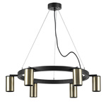 lr016316 подвесной светильник rullo 6х50w gu10 черный/бронза (571016+214431-6), доставка по Казахстану 