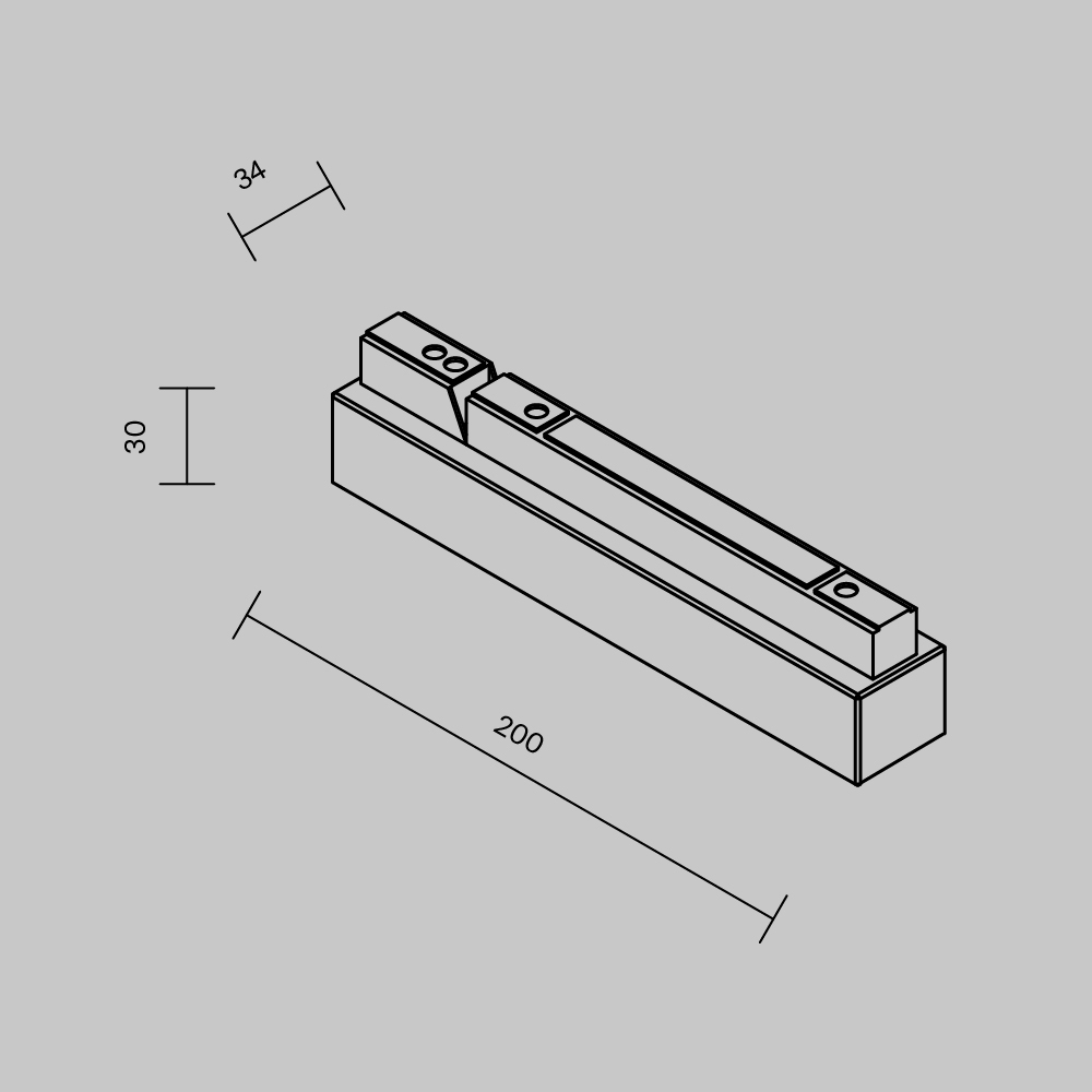 Дополнительная картинка Аксессуар для трекового светильника Technical TRX010DR2-100B