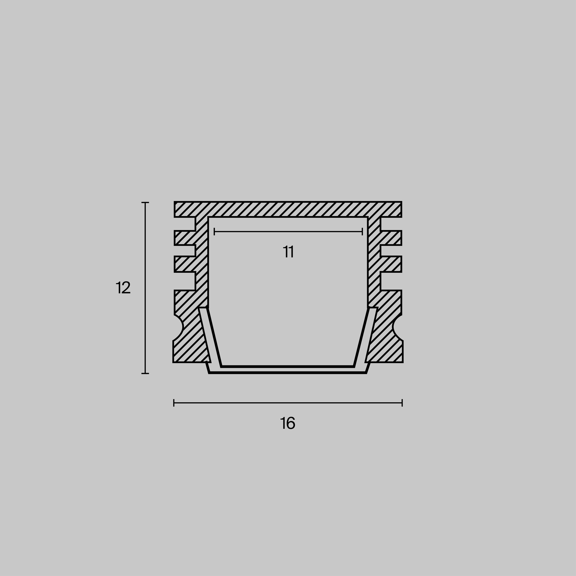 Картинка Комплектующие к светодиодной ленте Technical ALM005S-2M