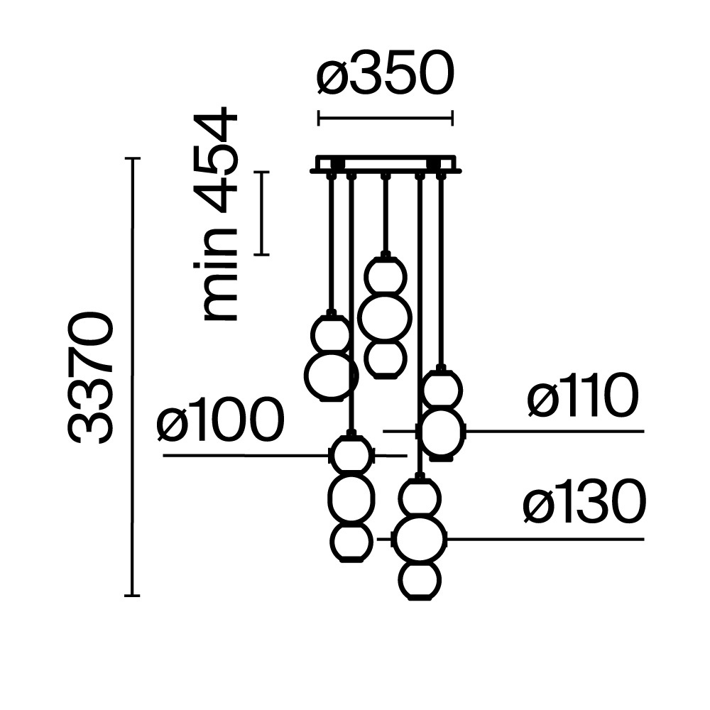Картинка Подвесной светильник Maytoni MOD273PL-L80G3K