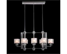люстры newport 4400 4408/s black glossy , подвесной светильник, black glossy clear crystal clear glass l107*57*h52/160 cm e14 8*60w + led 6*5w, доставка по Казахстану 