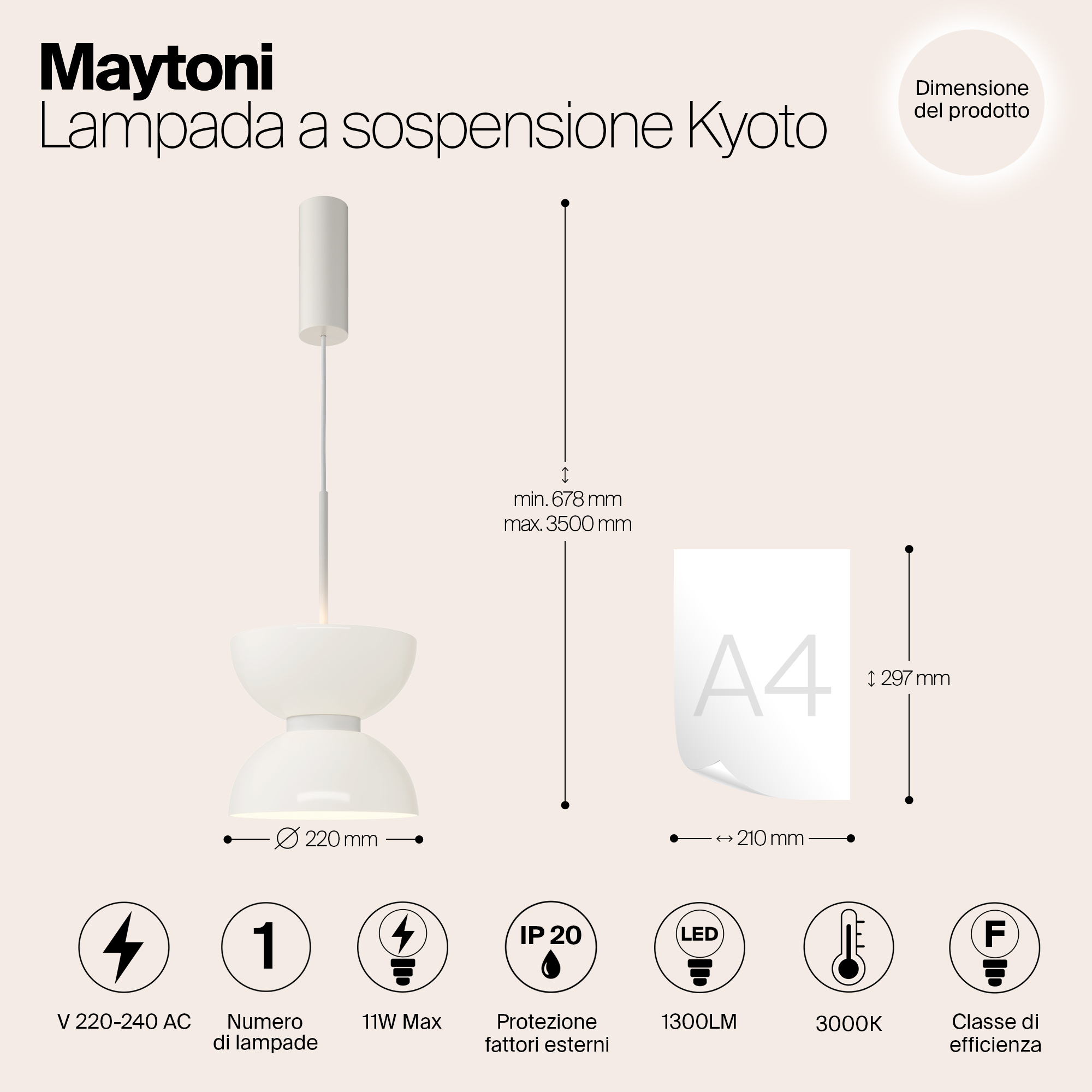 Дополнительная картинка Подвесной светильник Maytoni MOD178PL-L11W3K