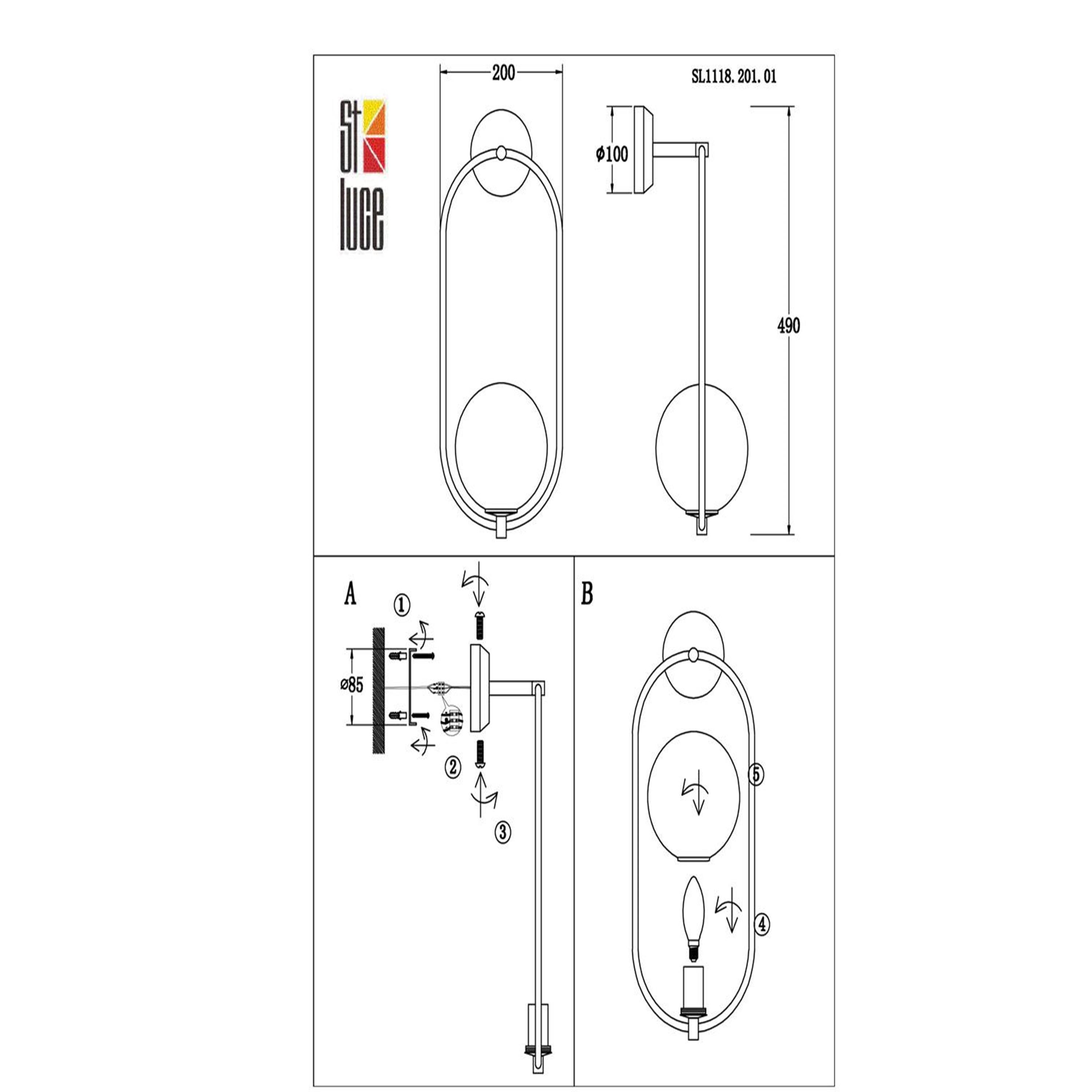 Дополнительная картинка Бра ST Luce Penolo SL1118.201.01