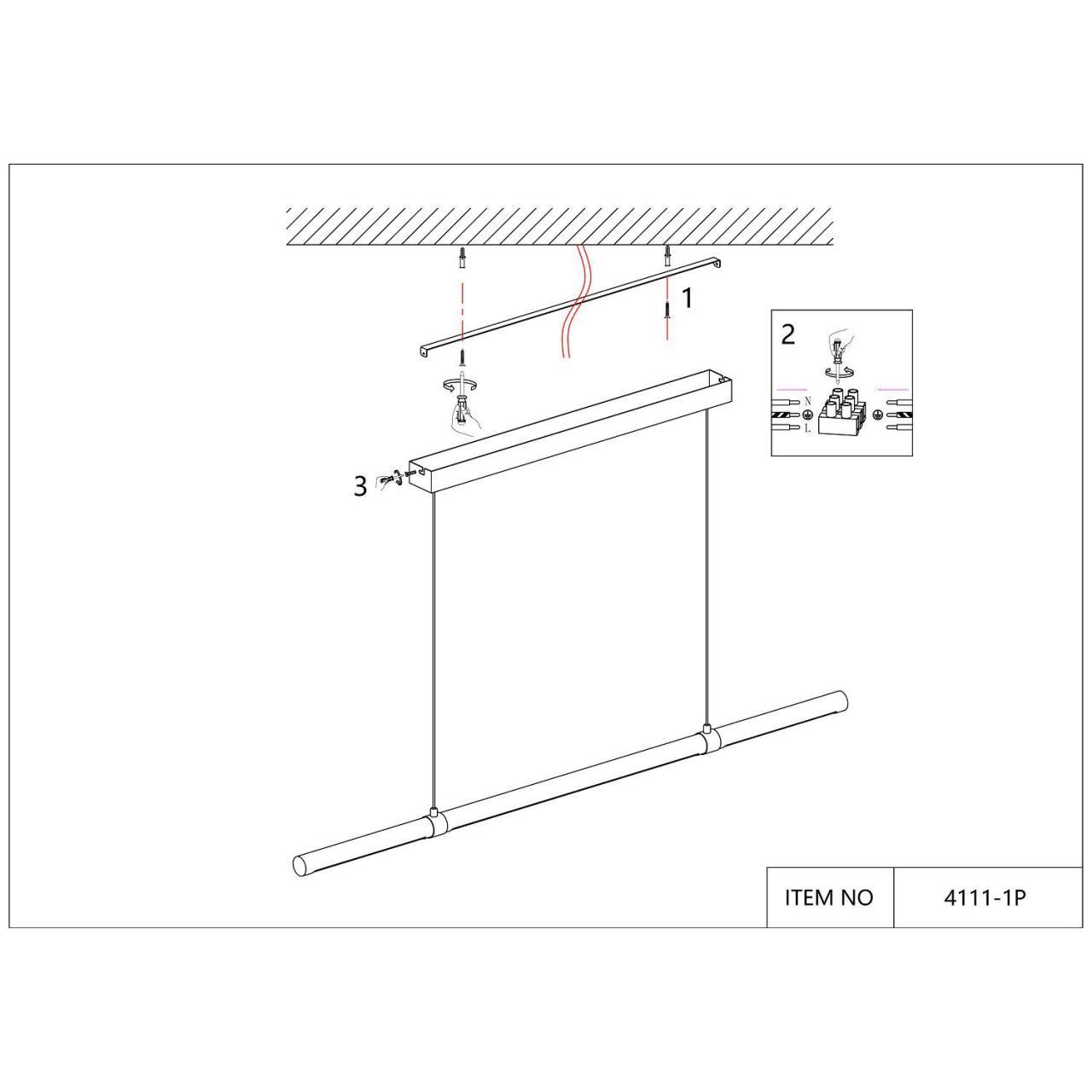Дополнительная картинка Подвесная люстра Cuero 4111-1P