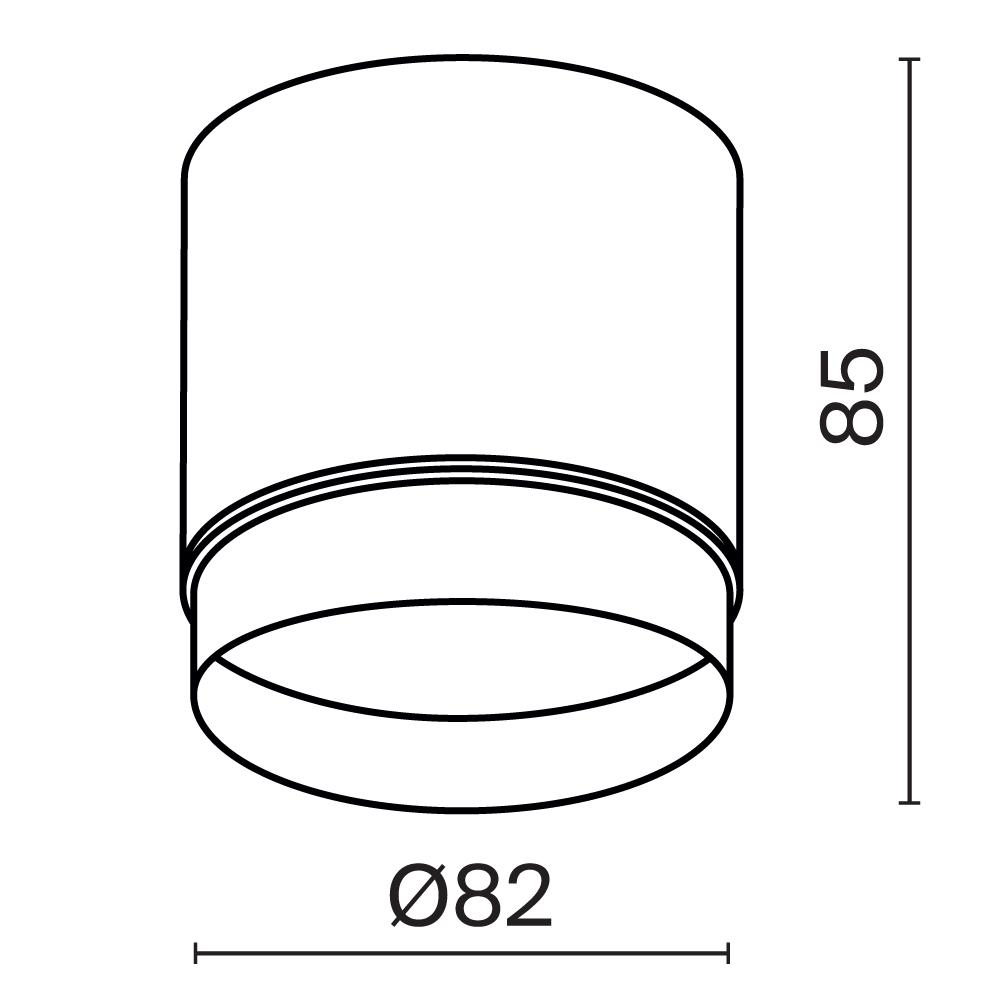Дополнительная картинка Потолочный светильник Technical C088CL-GX53-B