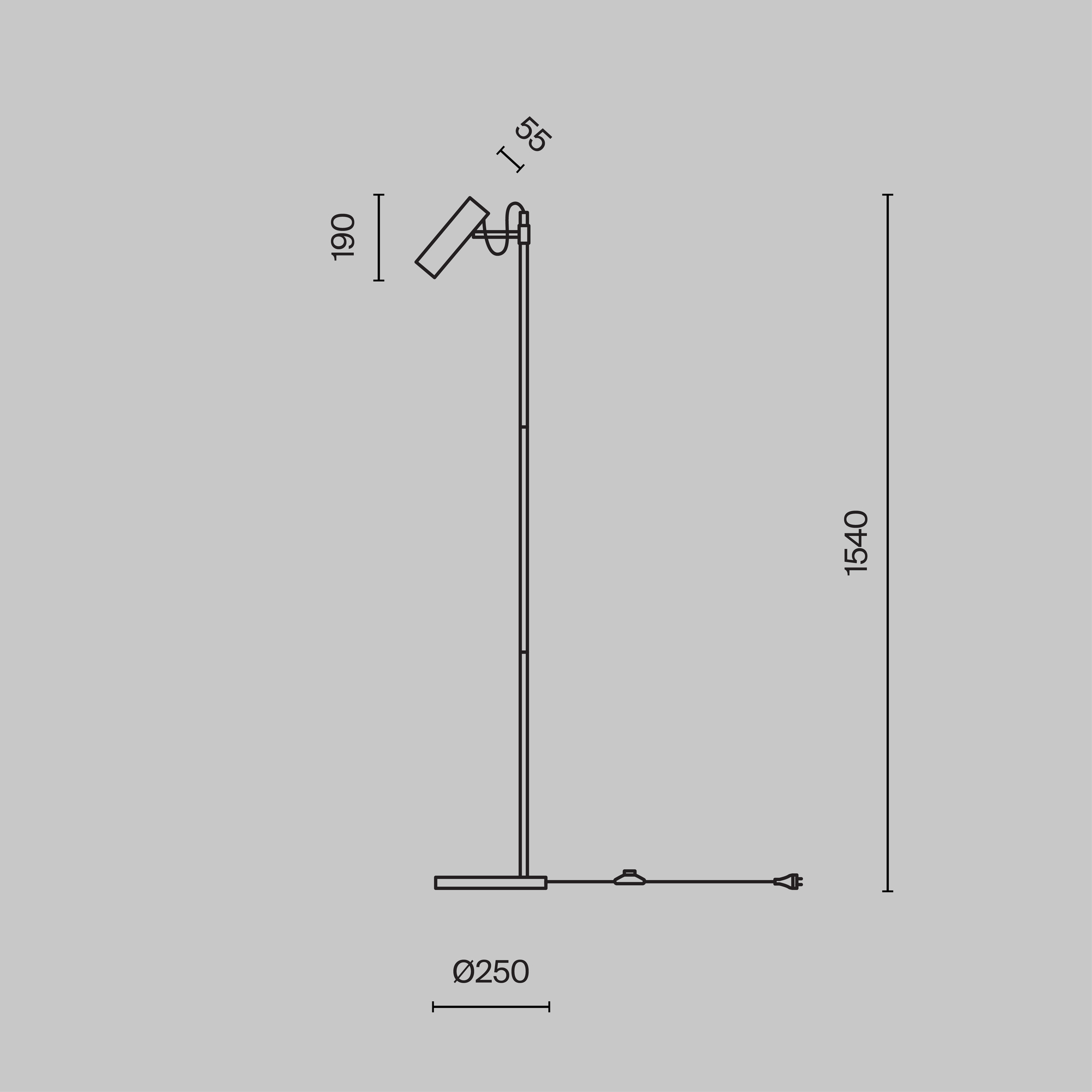Картинка Торшер Technical MOD129FL-01B