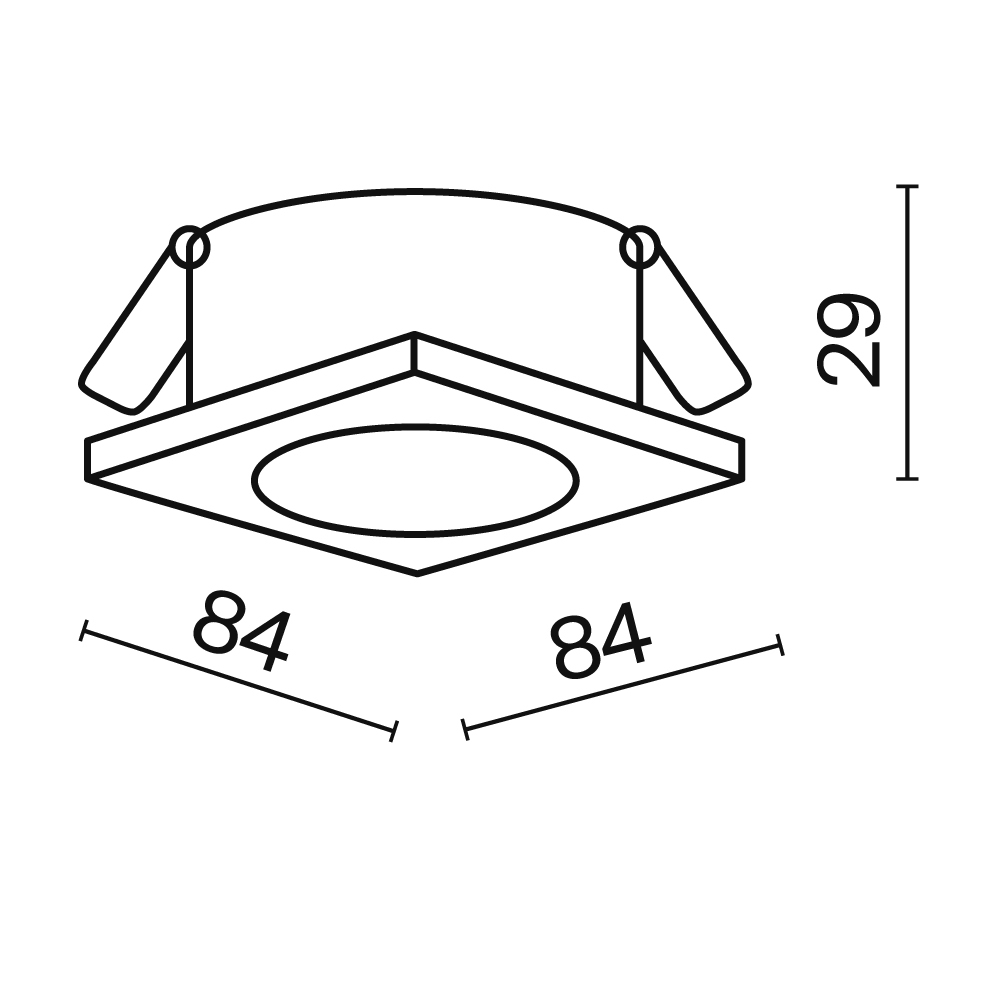 Картинка Встраиваемый светильник Technical DL083-01-GU10-SQ-W