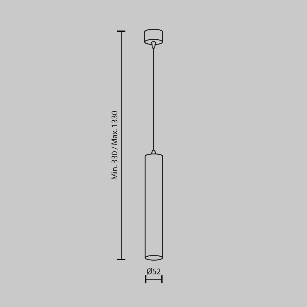Картинка Подвесной светильник Technical P072PL-L12W4K-BS