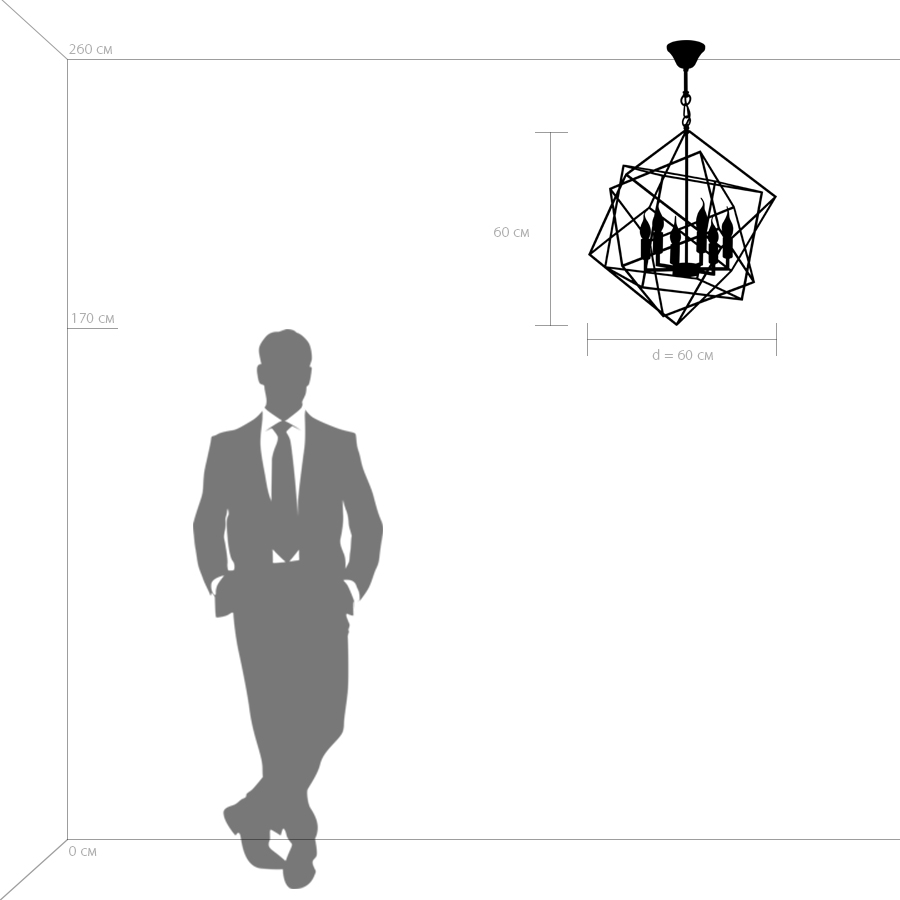 Дополнительная картинка Подвесная люстра Lightstar Gabbia 732267